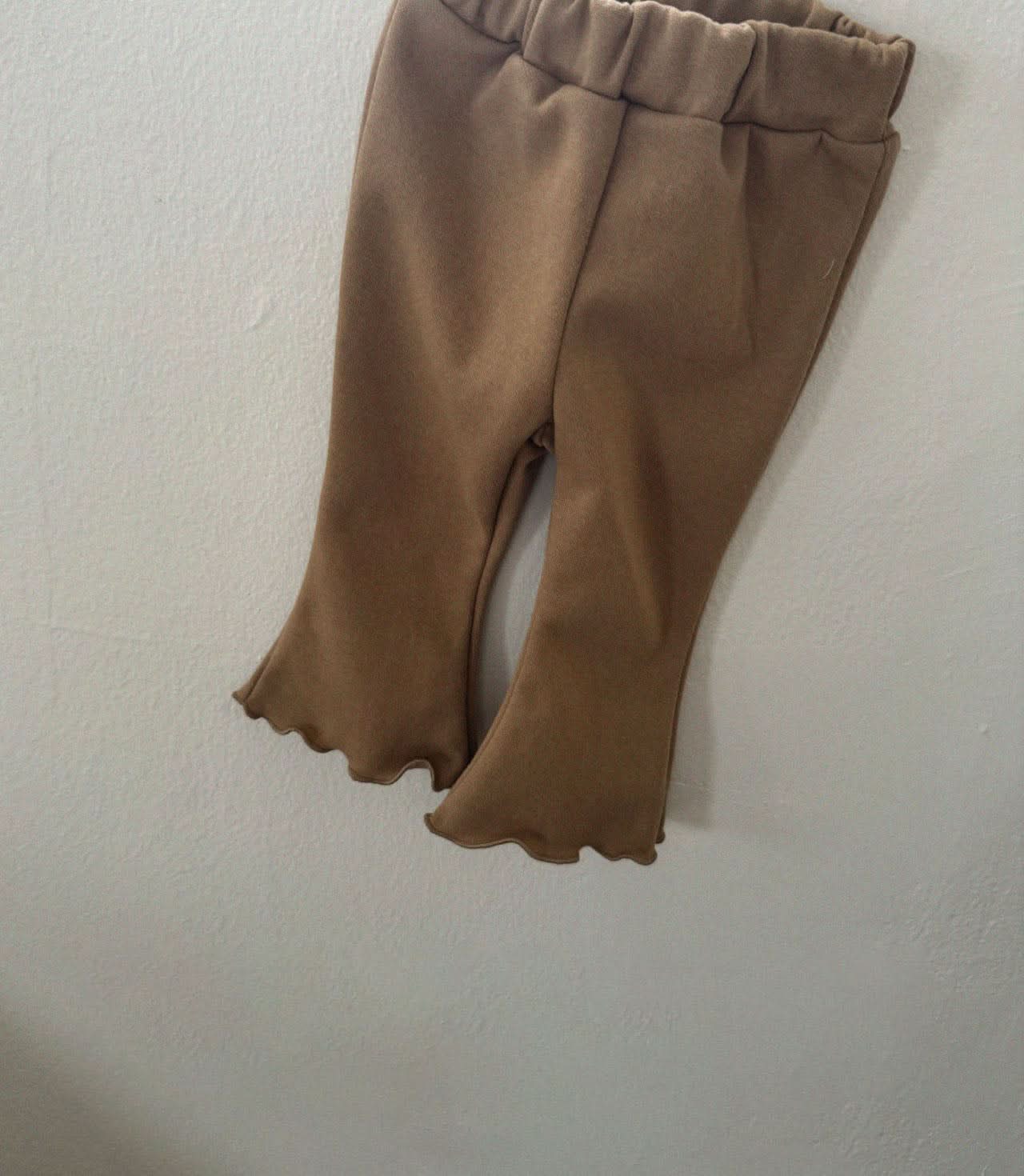 Kids 24SP Lettuce Edge Flare Pants(0 - 5y) - Mocha kids outfit