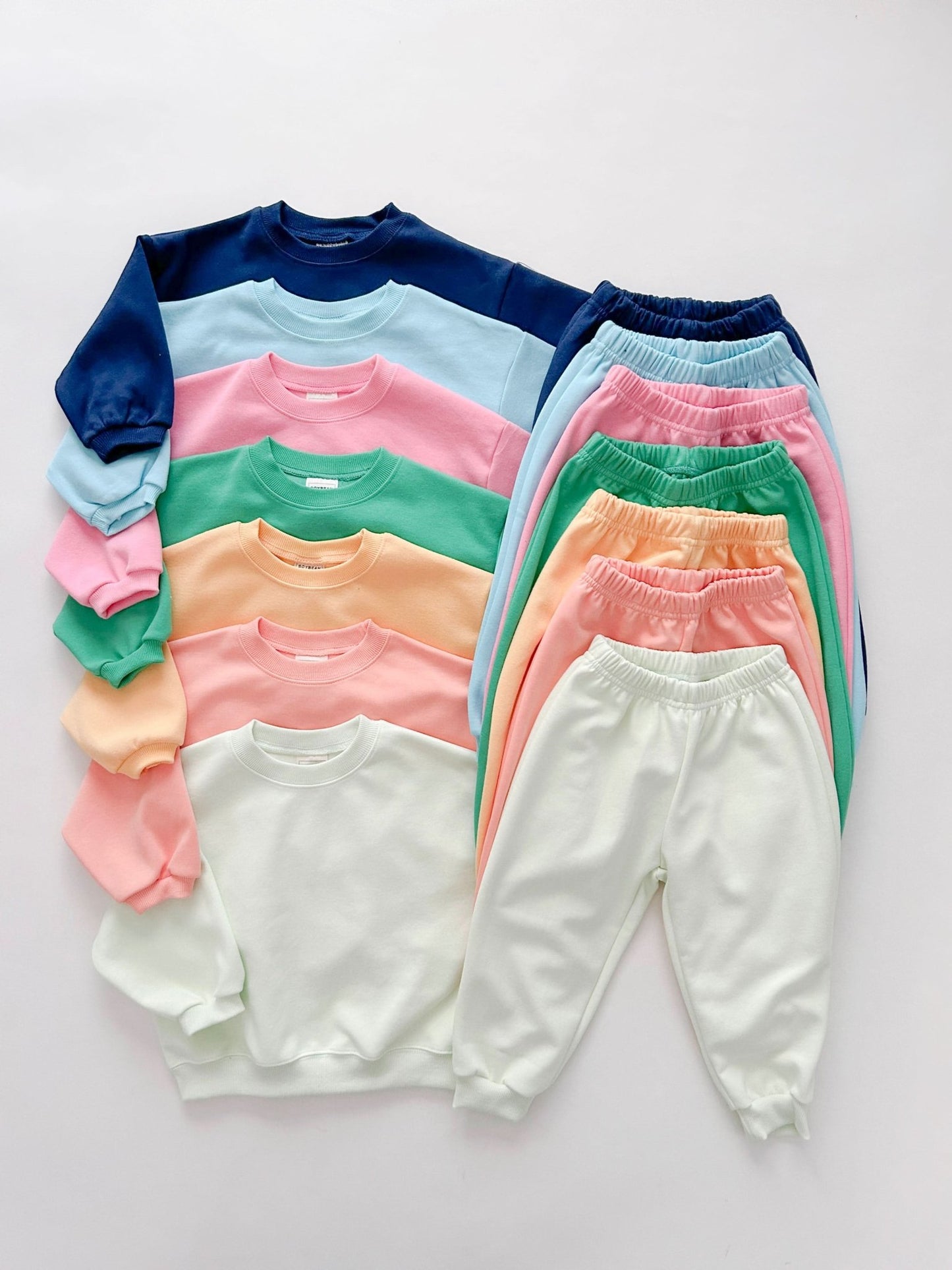Kids Soy S25 Sweatshirt and Jogger Pants Set (1 - 9y) - 7 Pop Colors kids outfit