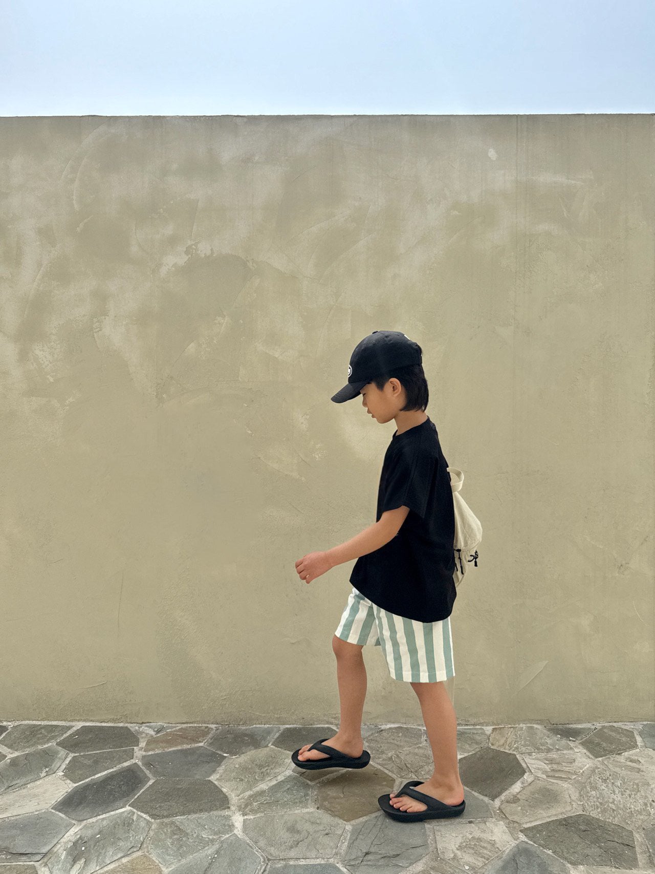 Kids SS25 Striped Shorts (2-7y) - Mint - AT NOON STORE