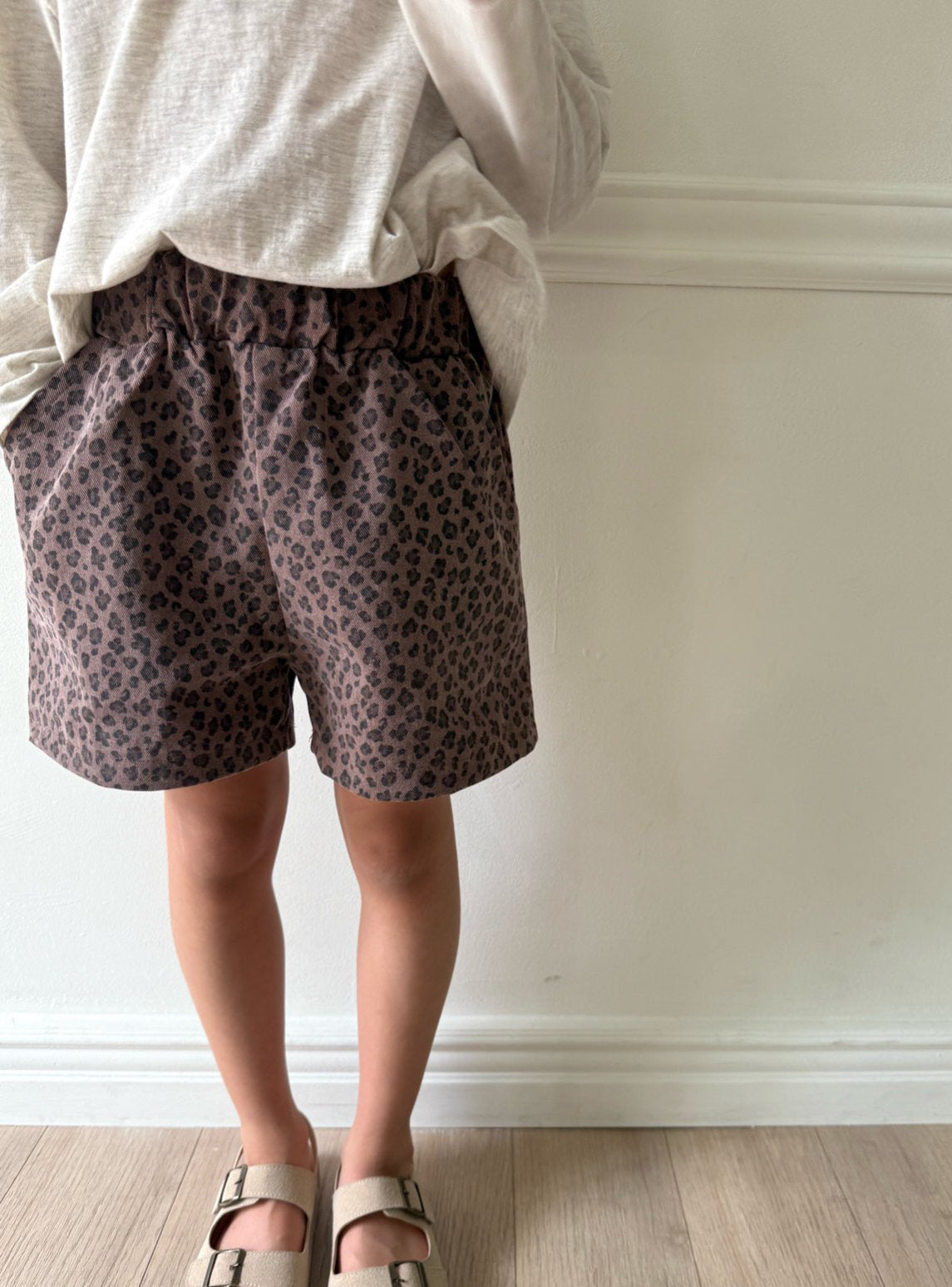 Kids SS25 Cheetah Shorts (2-7y) - Brown - AT NOON STORE