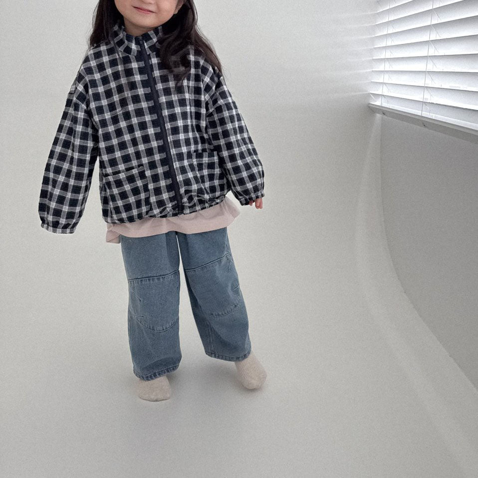 Toddler Bella F25 Double Pocket Plaid Windbreaker Jacket (1 - 6y) - 4 Colors kids outfit