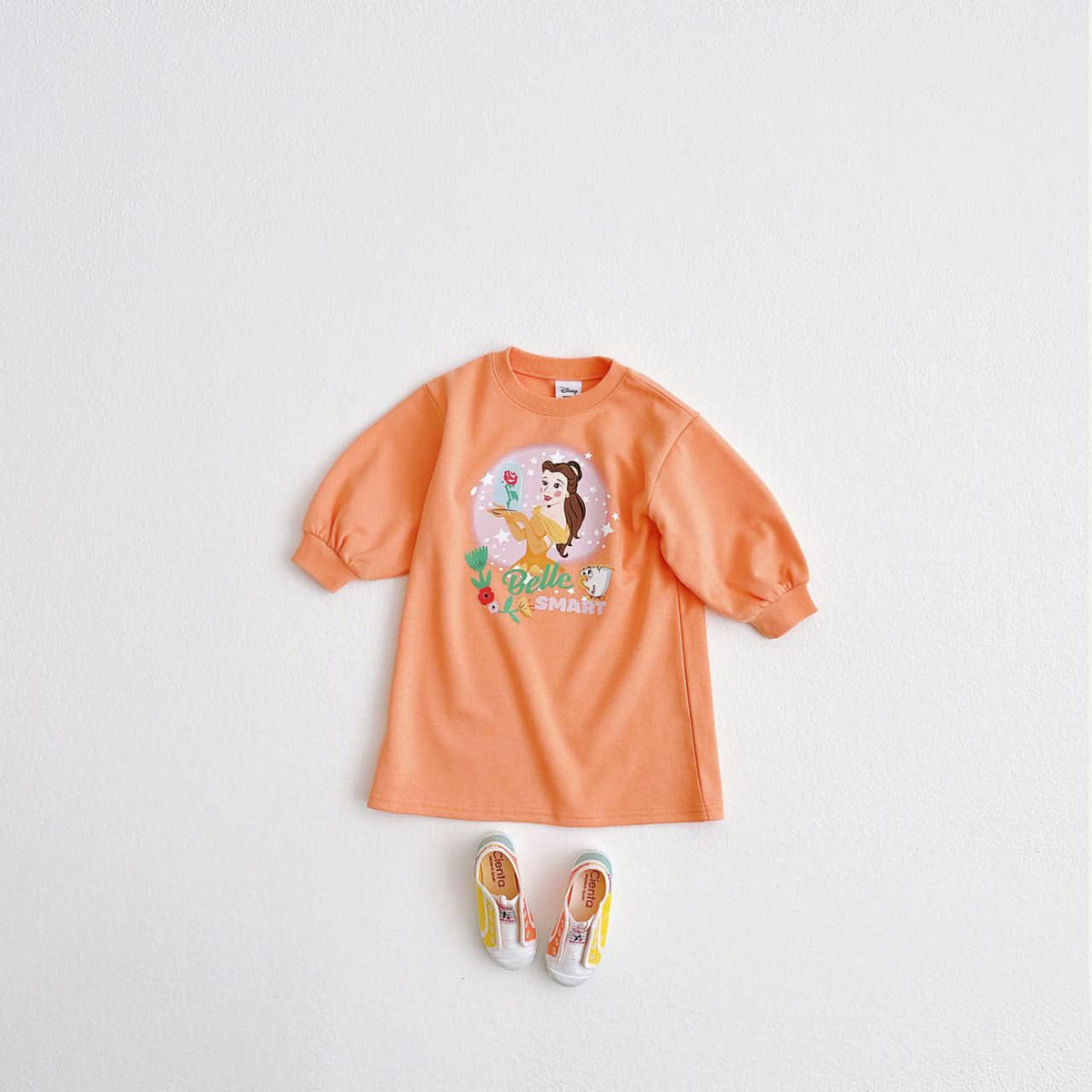 Toddler Disney Princess Print Cotton Dress (1 - 6y) - 3 Colors kids outfit