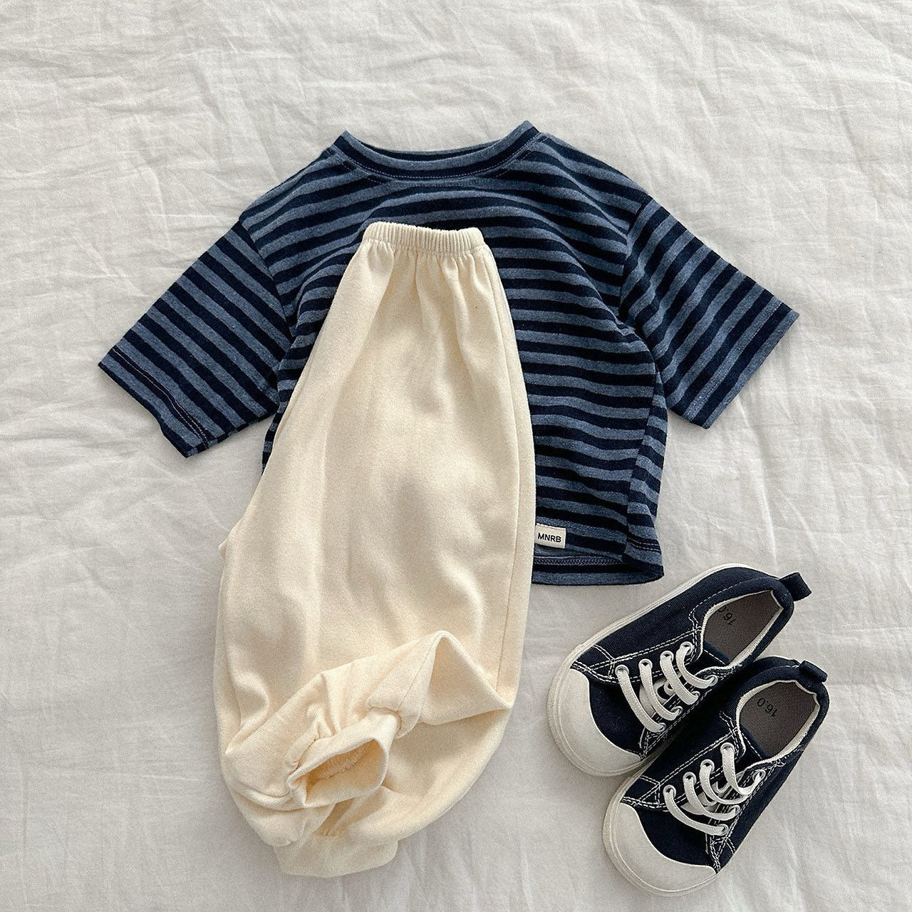 Toddler F26 Stripe Loose Fit Short Sleeve Top (10m-4y) - 3 Colors kids outfit
