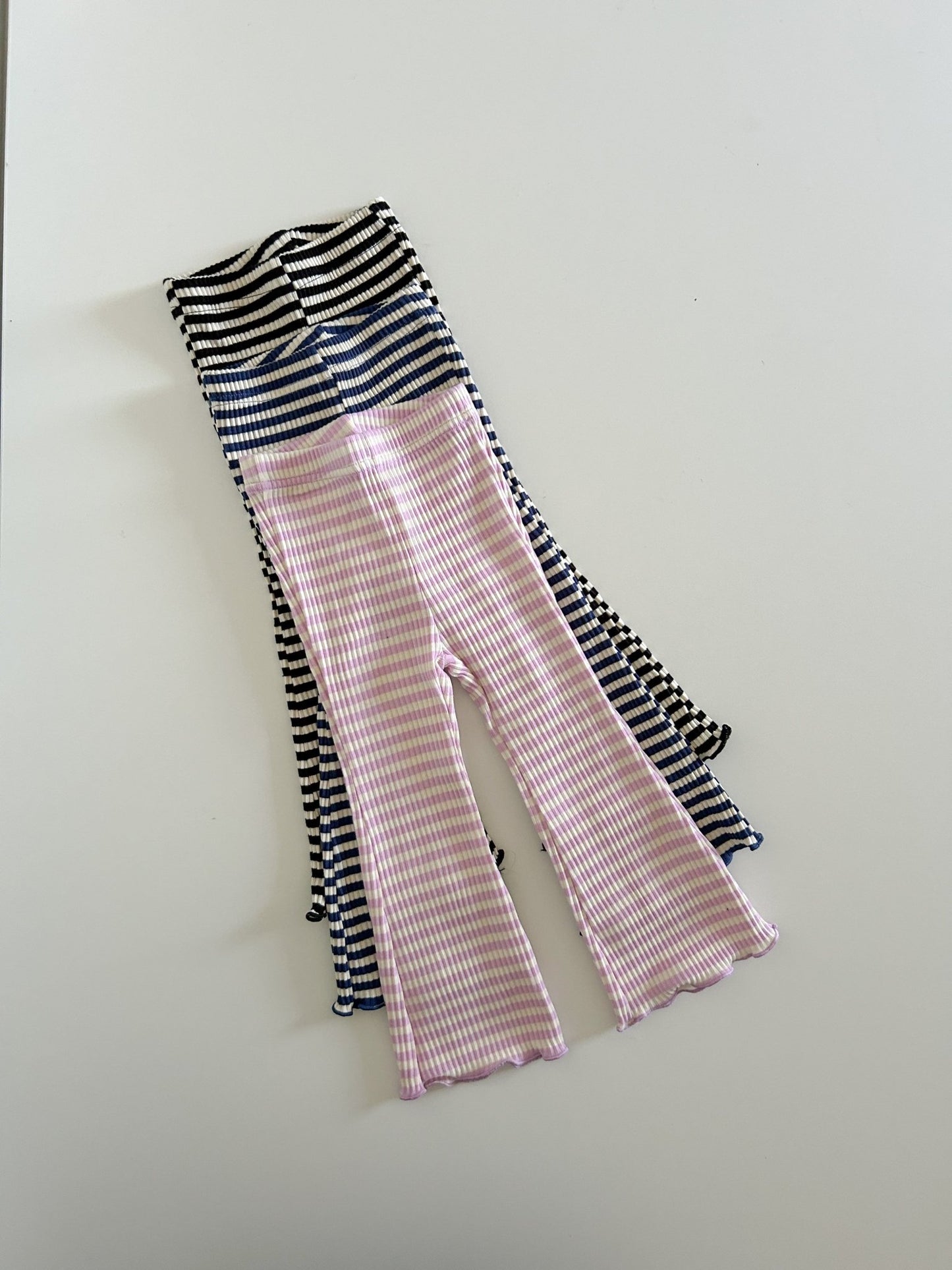 Toddler S25 Stripe Rib Knit Flare Pants (2 - 7y) - 3 Colors kids outfit