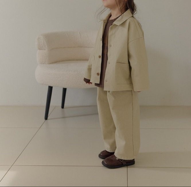 Toddler SP26 Double Pocket Collared Jacket (1 - 6y) - 2 Colors - AT NOON STORE