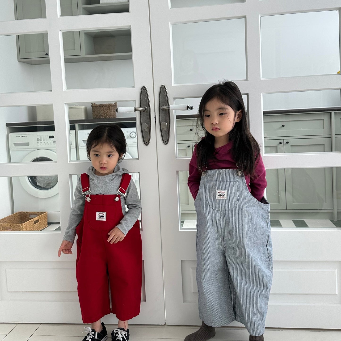 Toddler SP26 Kangaroo Pocket Overalls (1 - 7y) - 2 Colors kids outfit