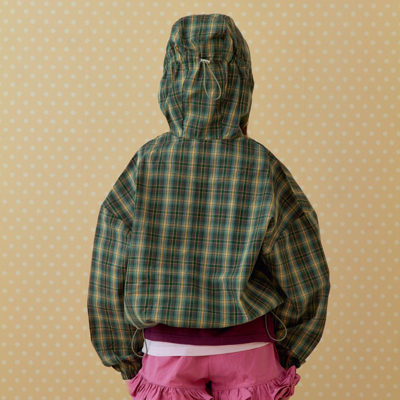 Toddler SP26 Plaid Brim Zip - up Jacket (2 - 7y) - Green - AT NOON STORE