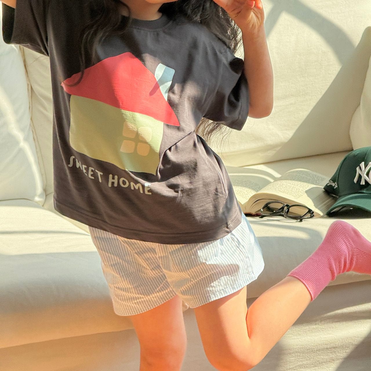Toddler SS26 Button Front Stripe Shorts (2 - 8y) - 2 Colors - AT NOON STORE