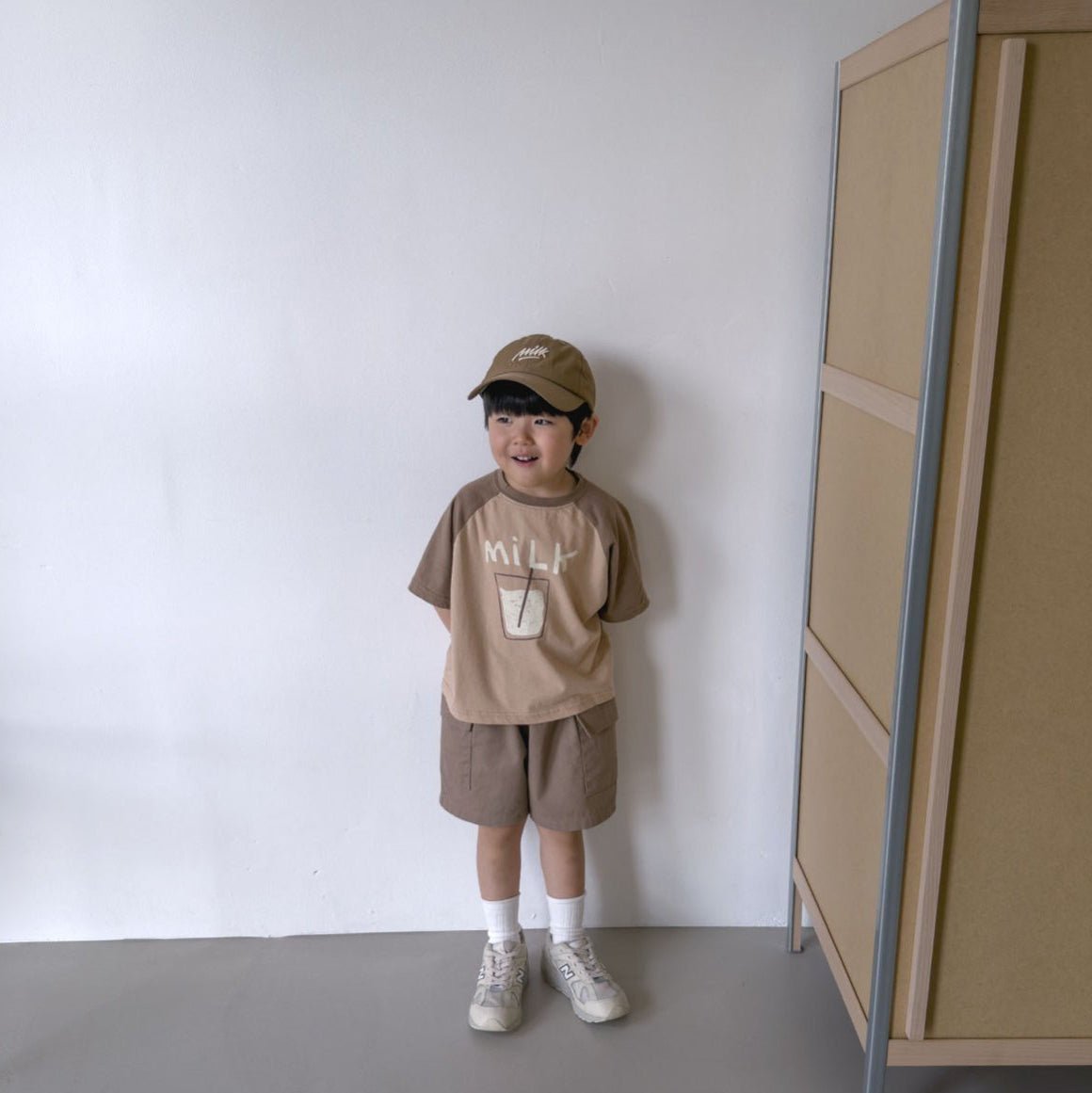 Toddler SS26 Milk Raglan Short Sleeve Top (1 - 7y) - 2 Colors - AT NOON STORE