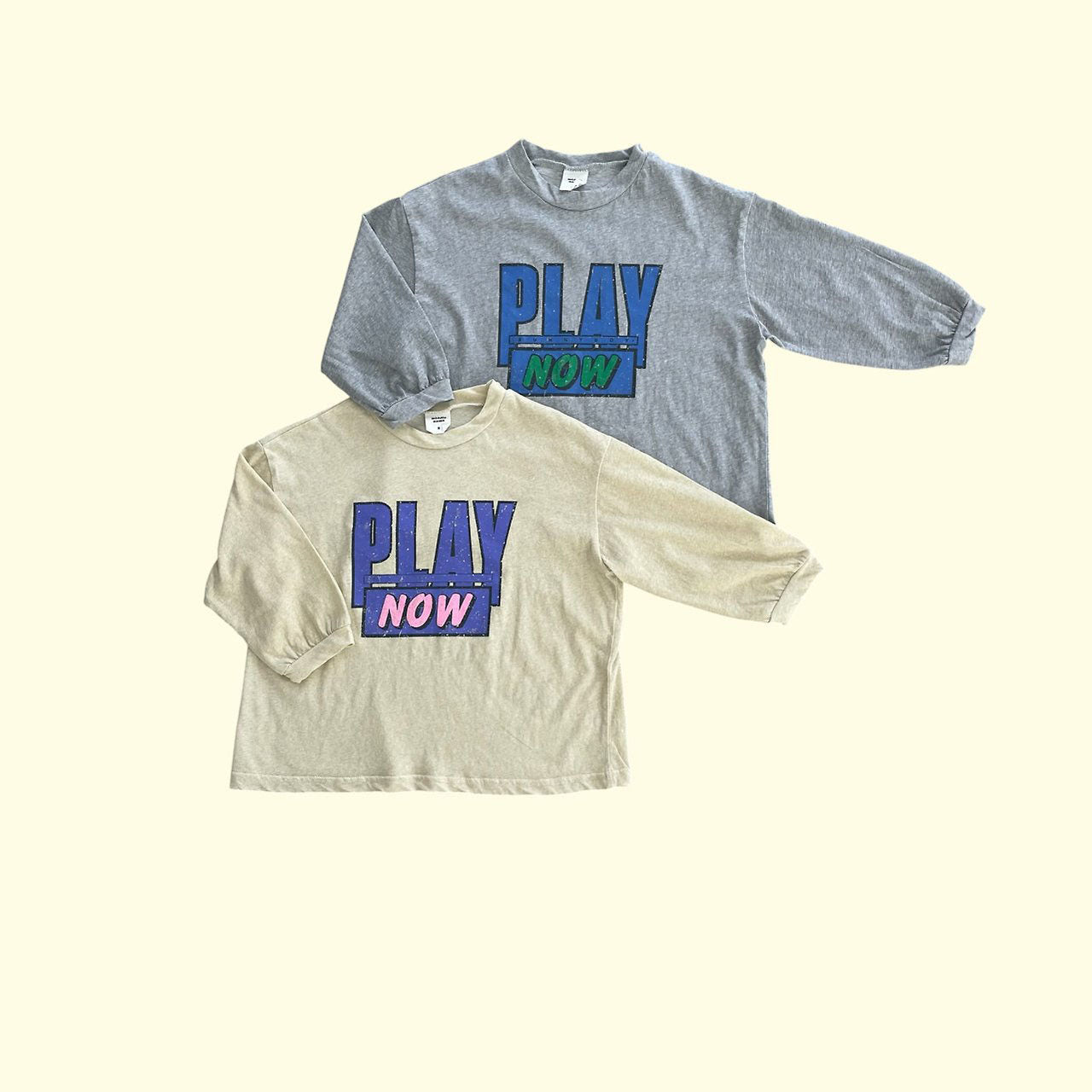 Toddler SS26 PLAY NOW Summer Long Sleeve Top (3 - 11y) - 2 Colors kids outfit