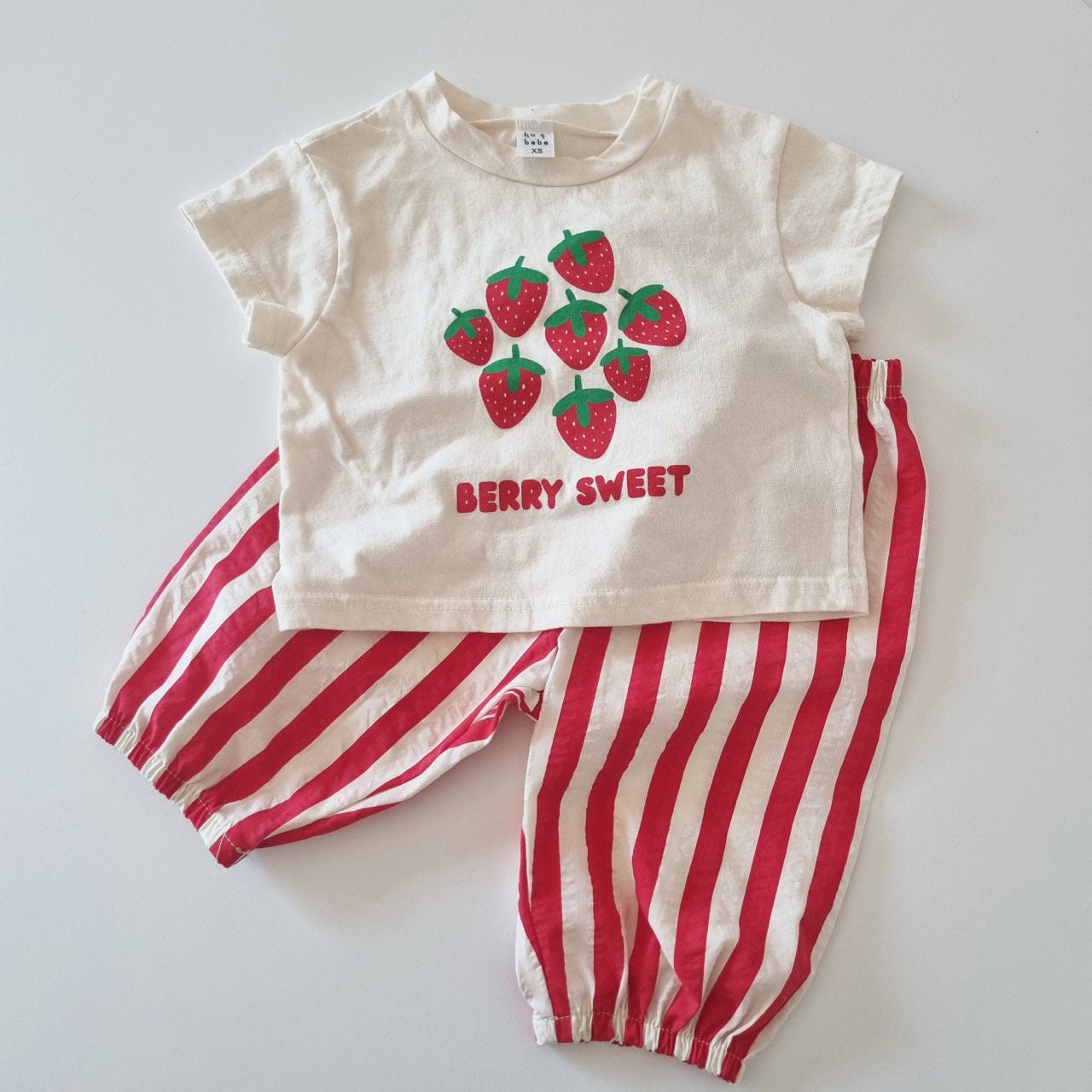 Toddler Stripe Comfy Pants (1 - 6y) - Red kids outfit