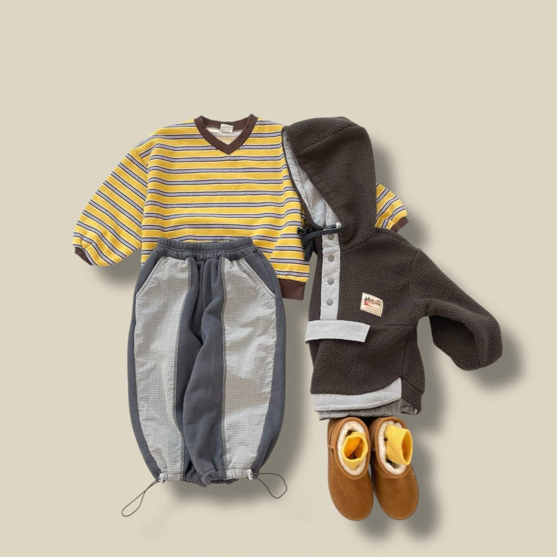 Toddler W25 Adjustable Hem Colorblock Pants (3 - 7y) - 2 Colors kids outfit