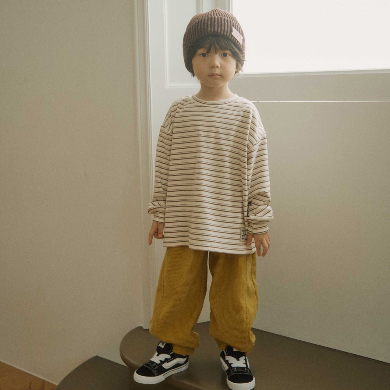 Toddler W25 Fleece Lined Corduroy Jogger Pants (2 - 8y) - Yellow kids outfit