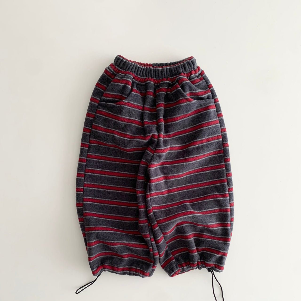 Toddler W25 Warm Fleece Stripe Adjustable Hem Jogger Pants (1 - 7y) - 2 Colors kids outfit