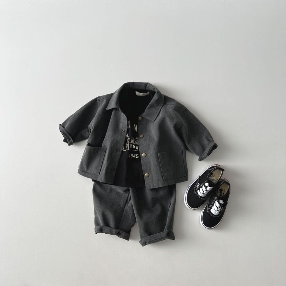 Toddler Washed Fabric Pocket Jacket (1 - 6y) - 2 Colors kids outfit