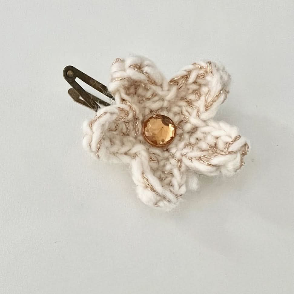 Toddler Knitted Floral Hair Clip (2-5y) - AT NOON STORE