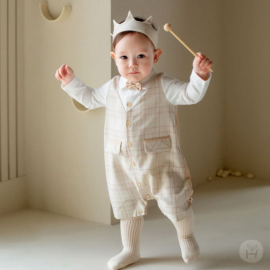 Baby Toddler Boy Bow-Tie and Shirt Romper Set (6-36m) - AT NOON STORE