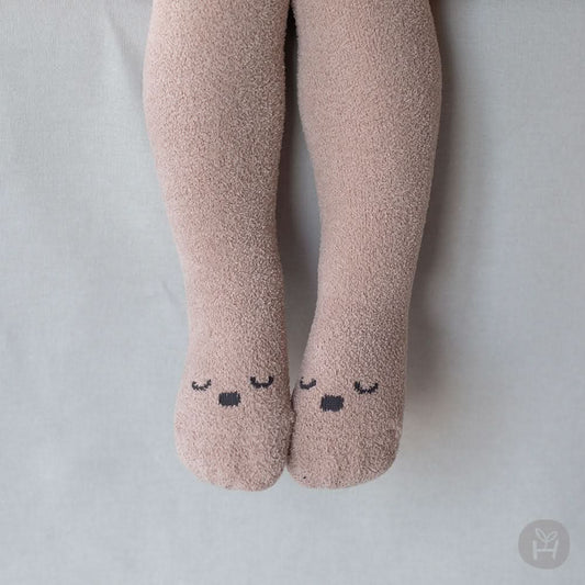 Baby Dream Winter Tights (6-24m) - Pink Beige - AT NOON STORE