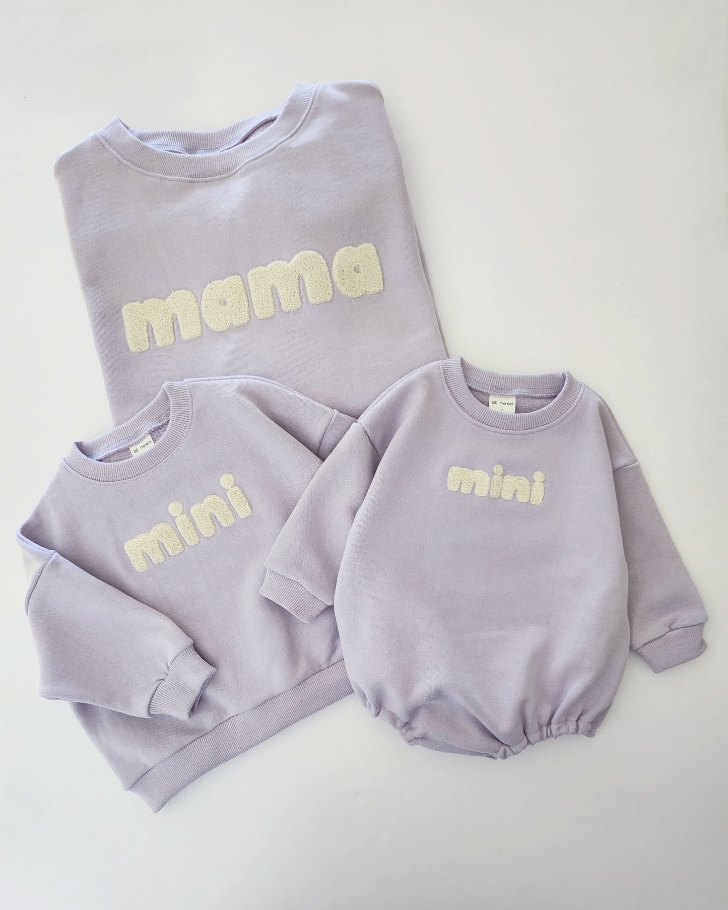 Baby Mini Sweatshirt Romper II (0-24m) - Sweet Lavender - AT NOON STORE
