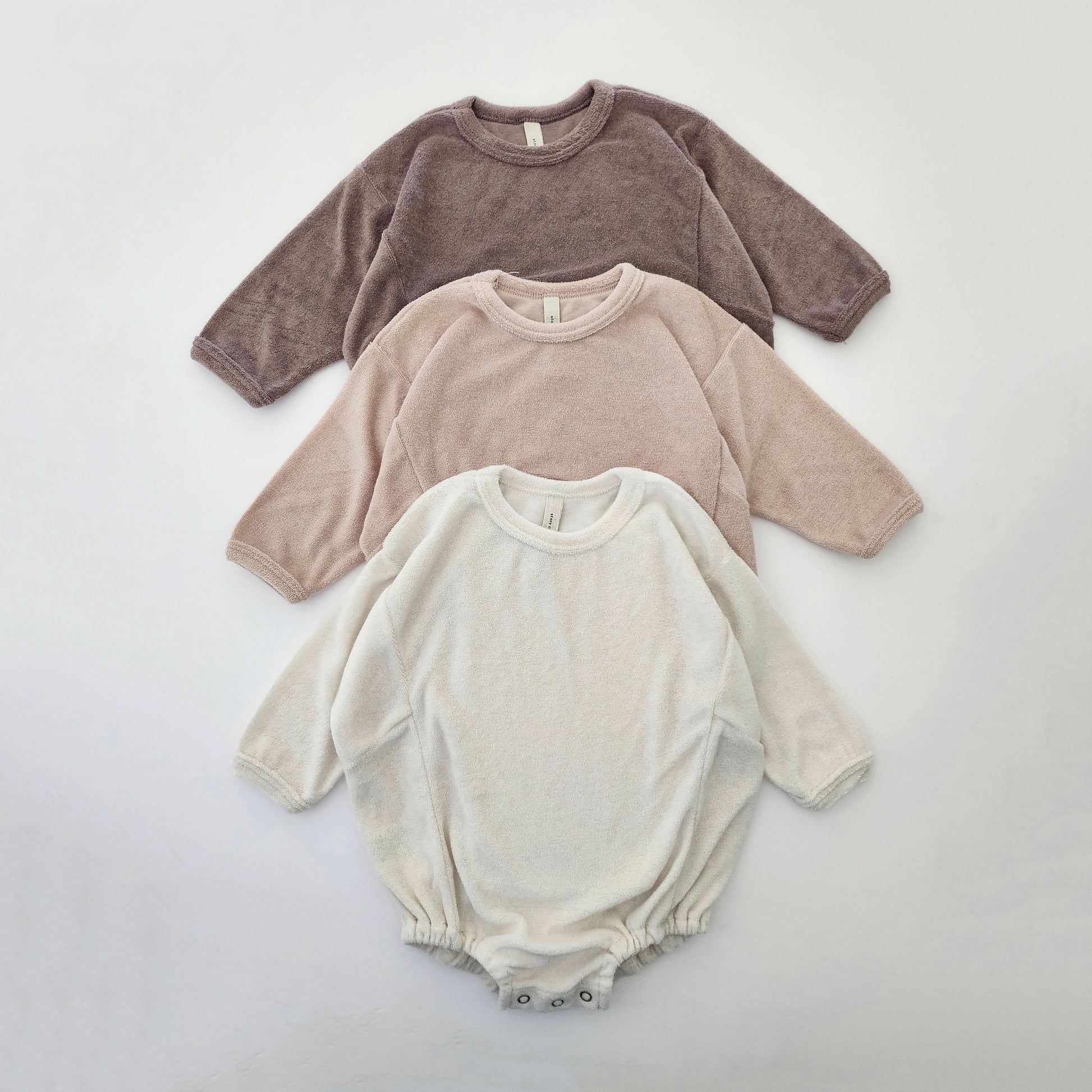 Baby Terry Cloth Romper (3-24m) - 3 Colors - AT NOON STORE