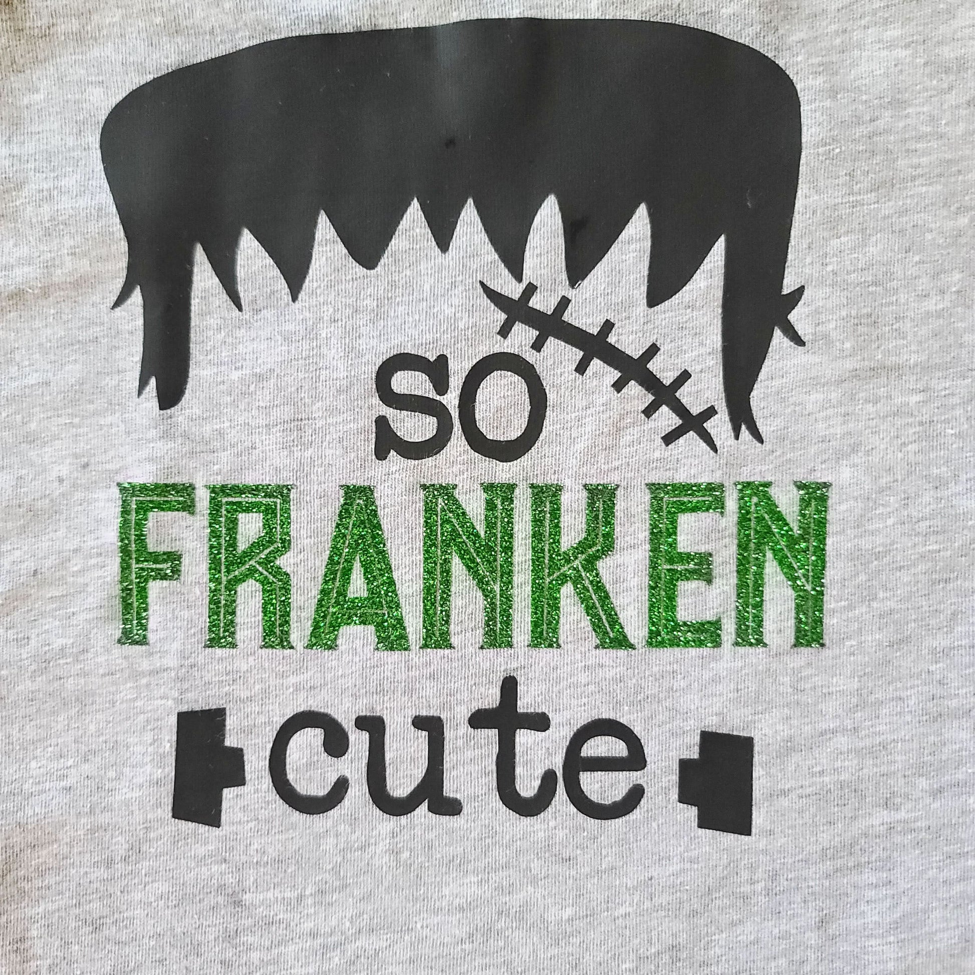 Baby So Franken Cute Romper (3-24m) - Heather Gray - AT NOON STORE