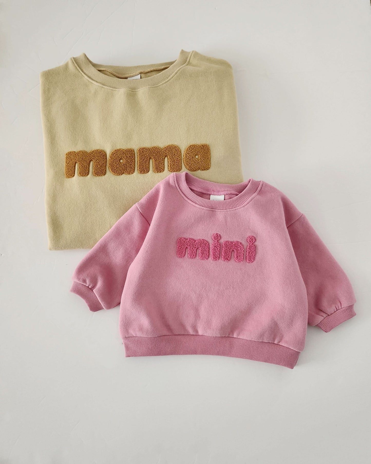 Baby Toddler Brushed Cotton Mini Sweatshirt (6m-5y) - Pink - AT NOON STORE