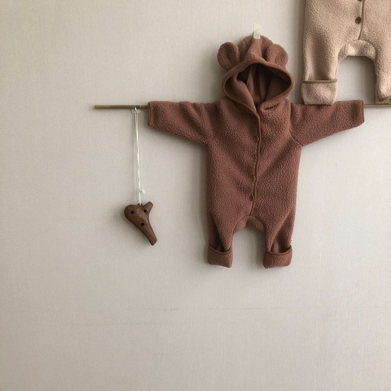 Baby Winter Bear Fleece Jumpsuit- 2 Colors - AT NOON STORE