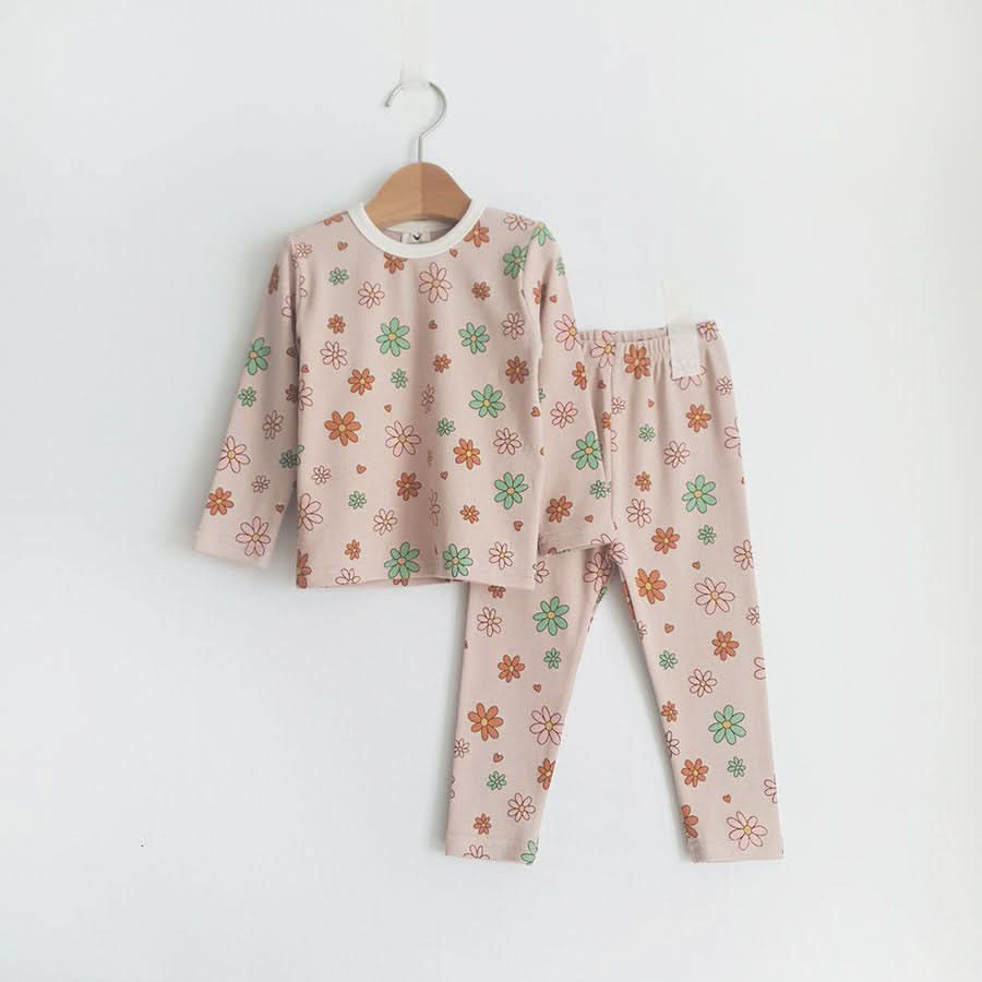 Kids Daisy Print T-shirt and Leggings Set (1-5yrs)  - Pink - AT NOON STORE