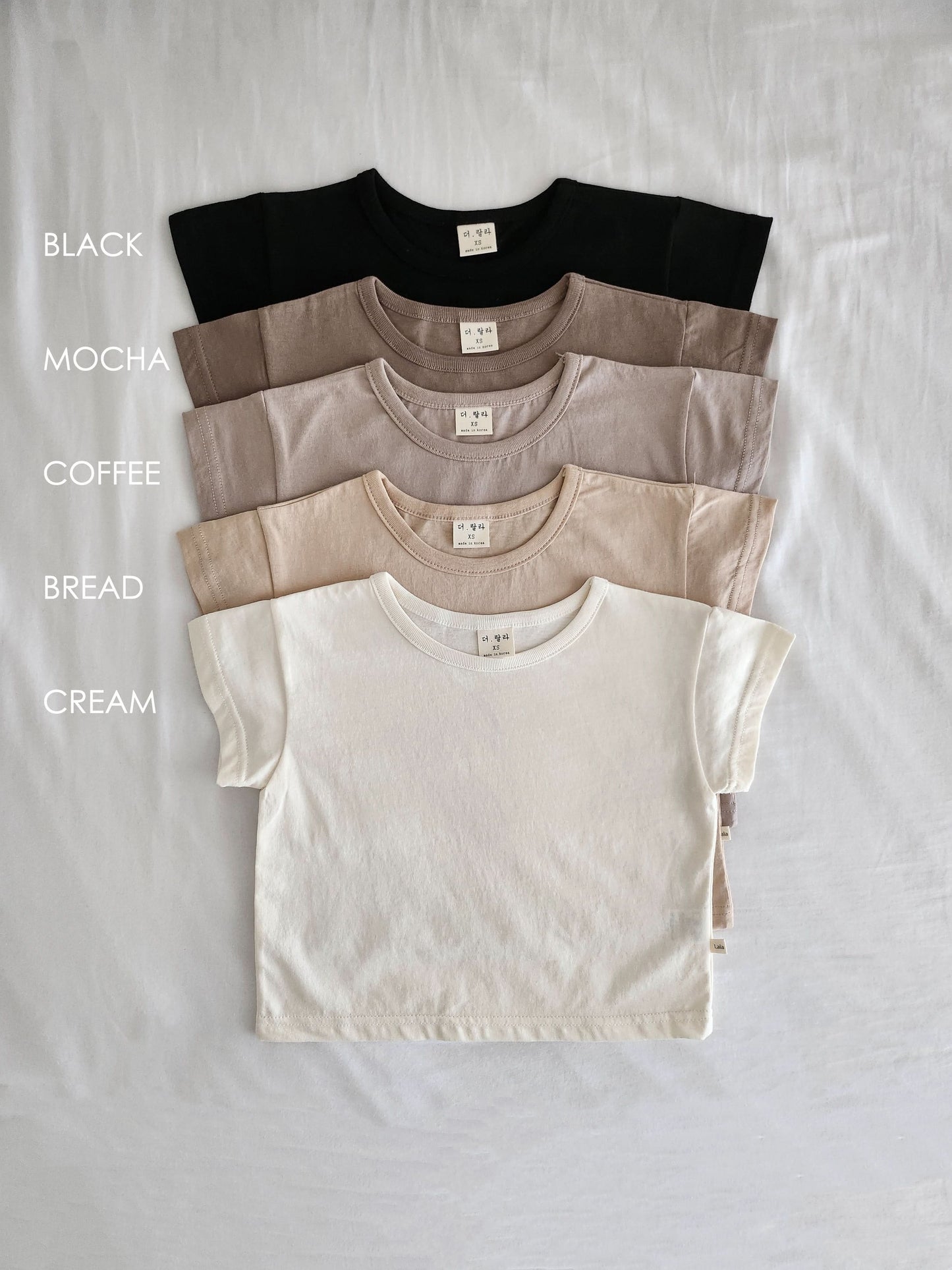 Kids Lala Short-Sleeve Basic Tee (3-5y) - 5 Colors - AT NOON STORE