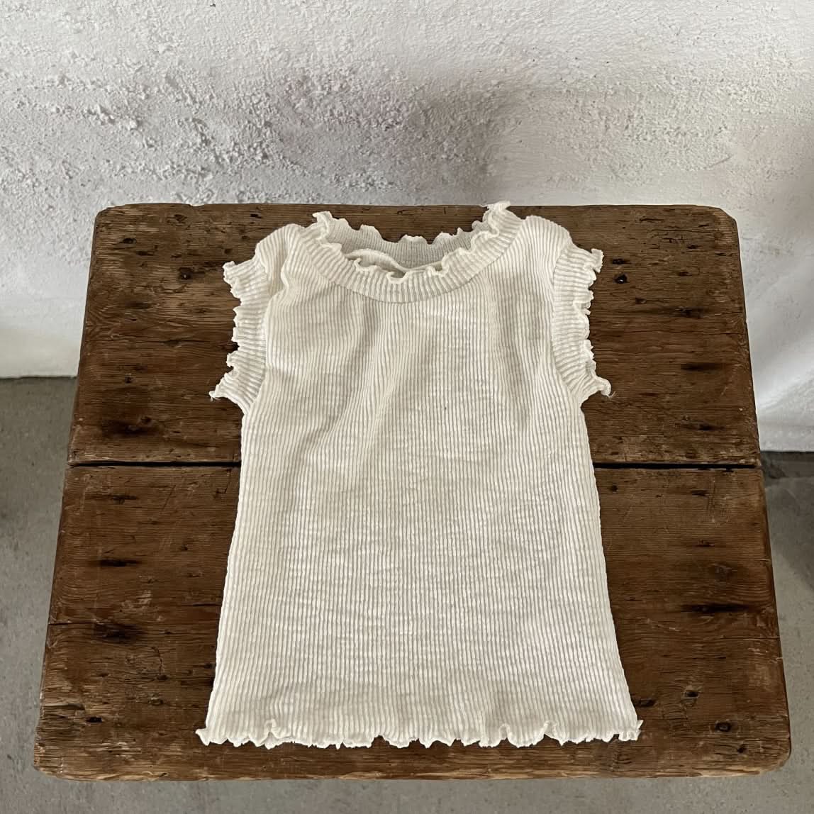 Toddler Aosta Lettuce-Edge Sleeveless Top(3m-5y) - 2 Colors - AT NOON STORE