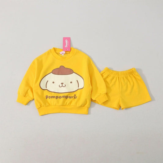 Toddler Sanrio Sweatshirt and Shorts Set (1-5y) - Yellow - AT NOON STORE