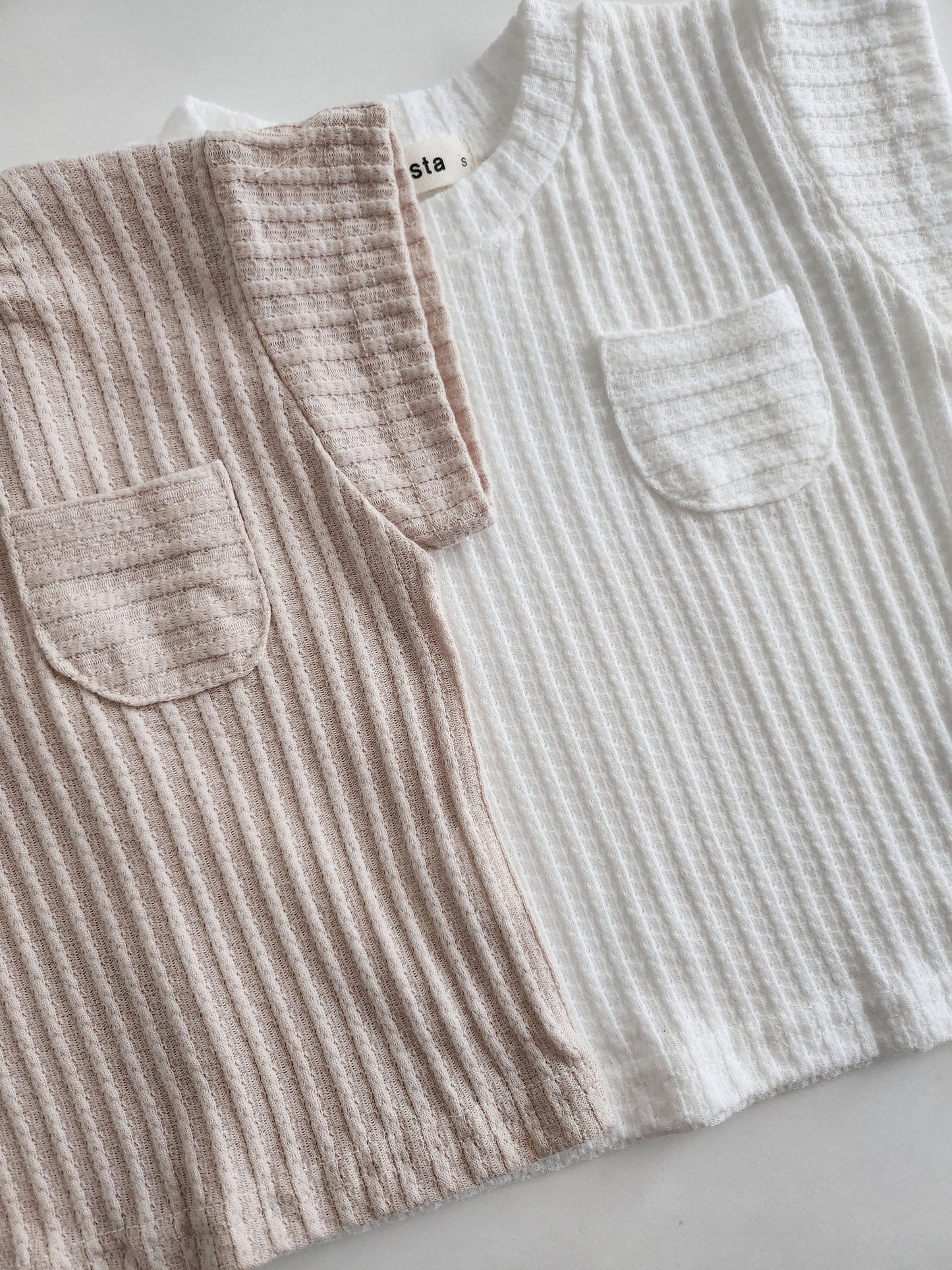 Toddler Short Sleeve Ribbed Pocket T-Shirt and Shorts Set (0-5y)- 2 Colors - AT NOON STORE