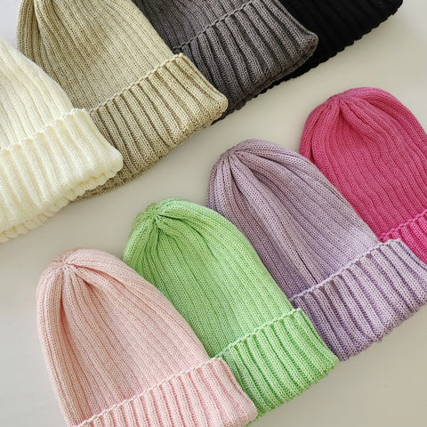 Toddler Spring Ribbed Beanie (2-5y) - 8 Colors - AT NOON STORE