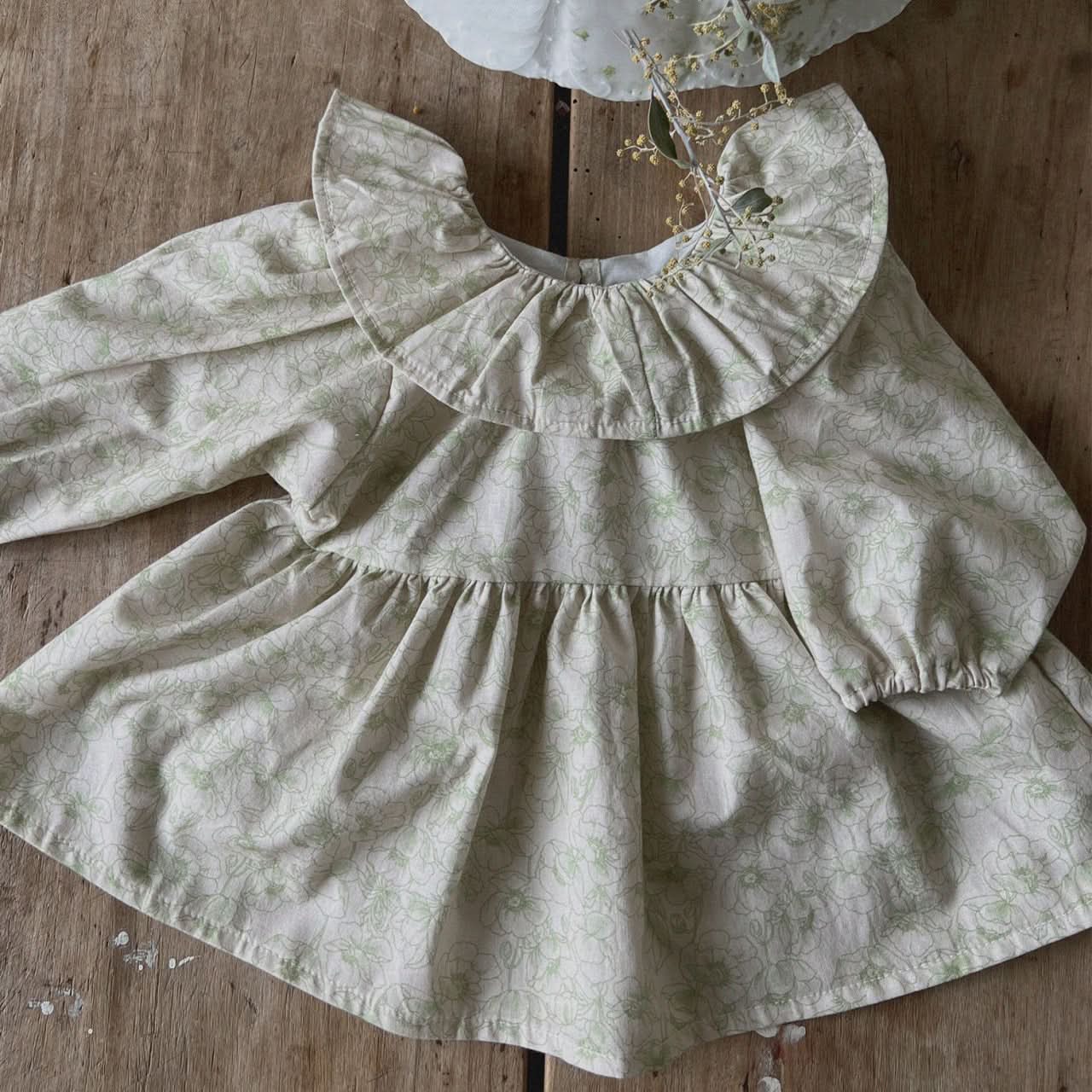 Girls Aosta Ruffle Collar Blouse (3m-5y) - 3 Colors - AT NOON STORE