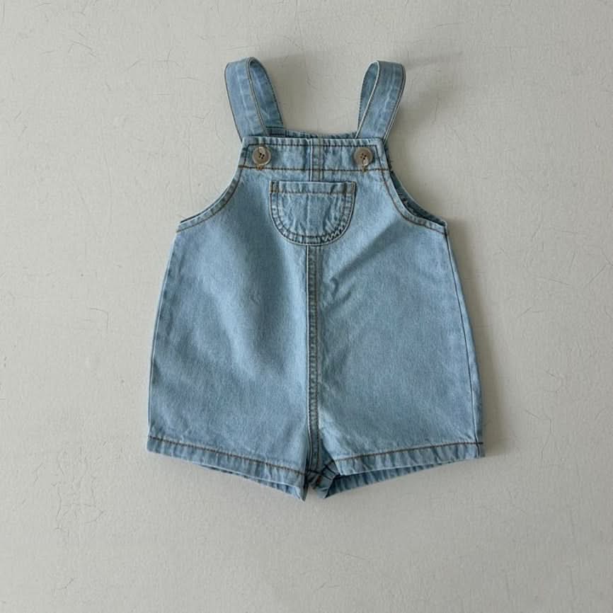Baby Land Denim Shortalls (4-15m) - Blue - AT NOON STORE