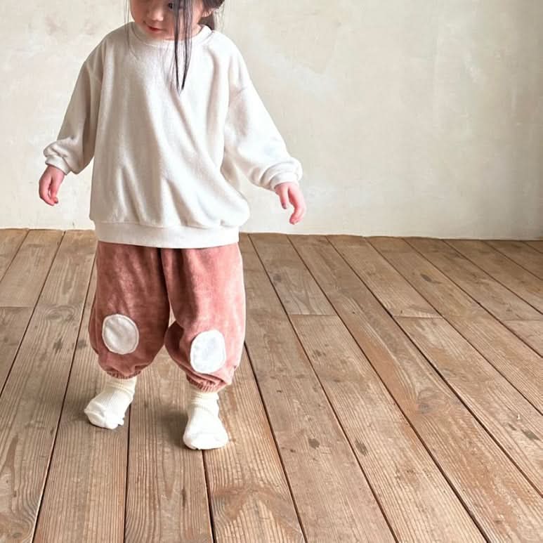 Baby Bella Terry Cloth Top and Pull-On Jogger Pants Set (3-18m) - Brick - AT NOON STORE