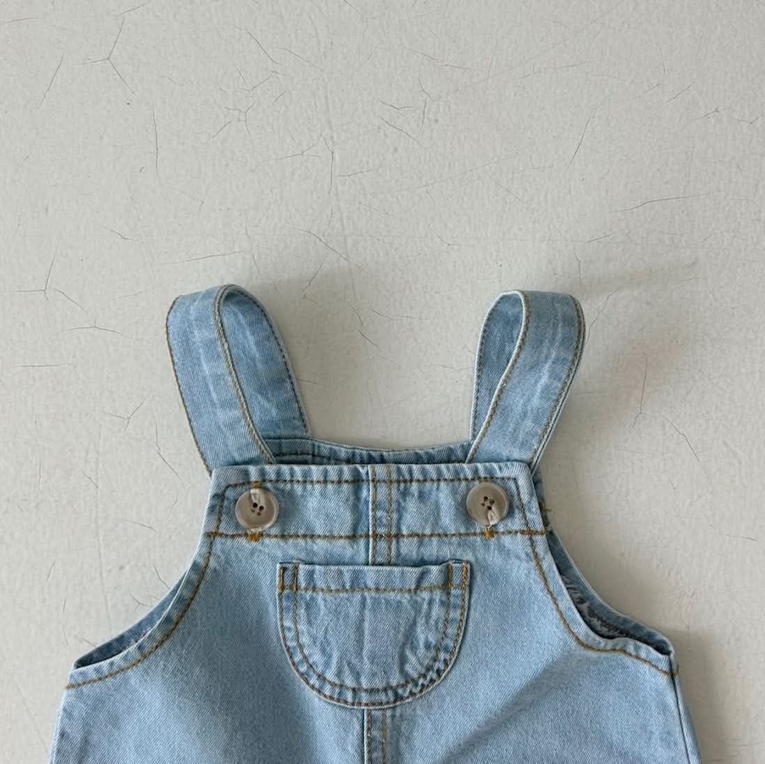 Baby Land Denim Shortalls (4-15m) - Blue - AT NOON STORE