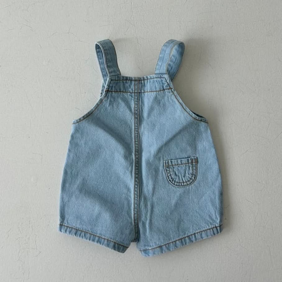 Baby Land Denim Shortalls (4-15m) - Blue - AT NOON STORE
