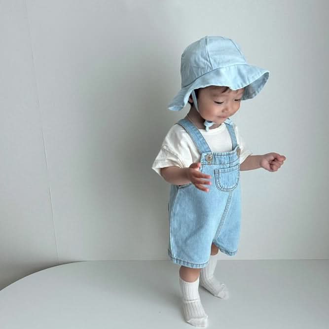 Baby Land Denim Shortalls (4-15m) - Blue - AT NOON STORE