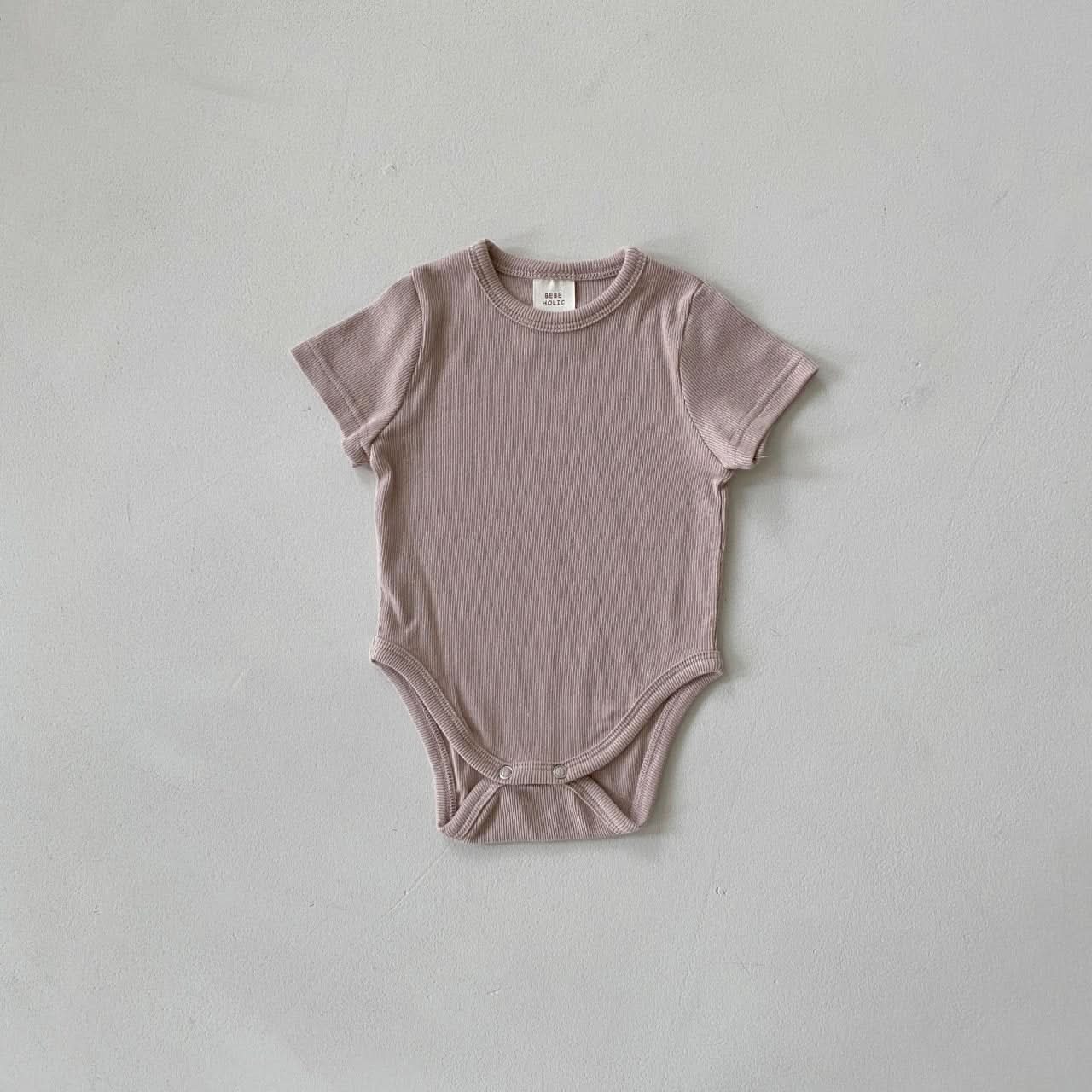 Baby BH Short Sleeve Ribbed Romper (3-18m) - 3 Colors - AT NOON STORE