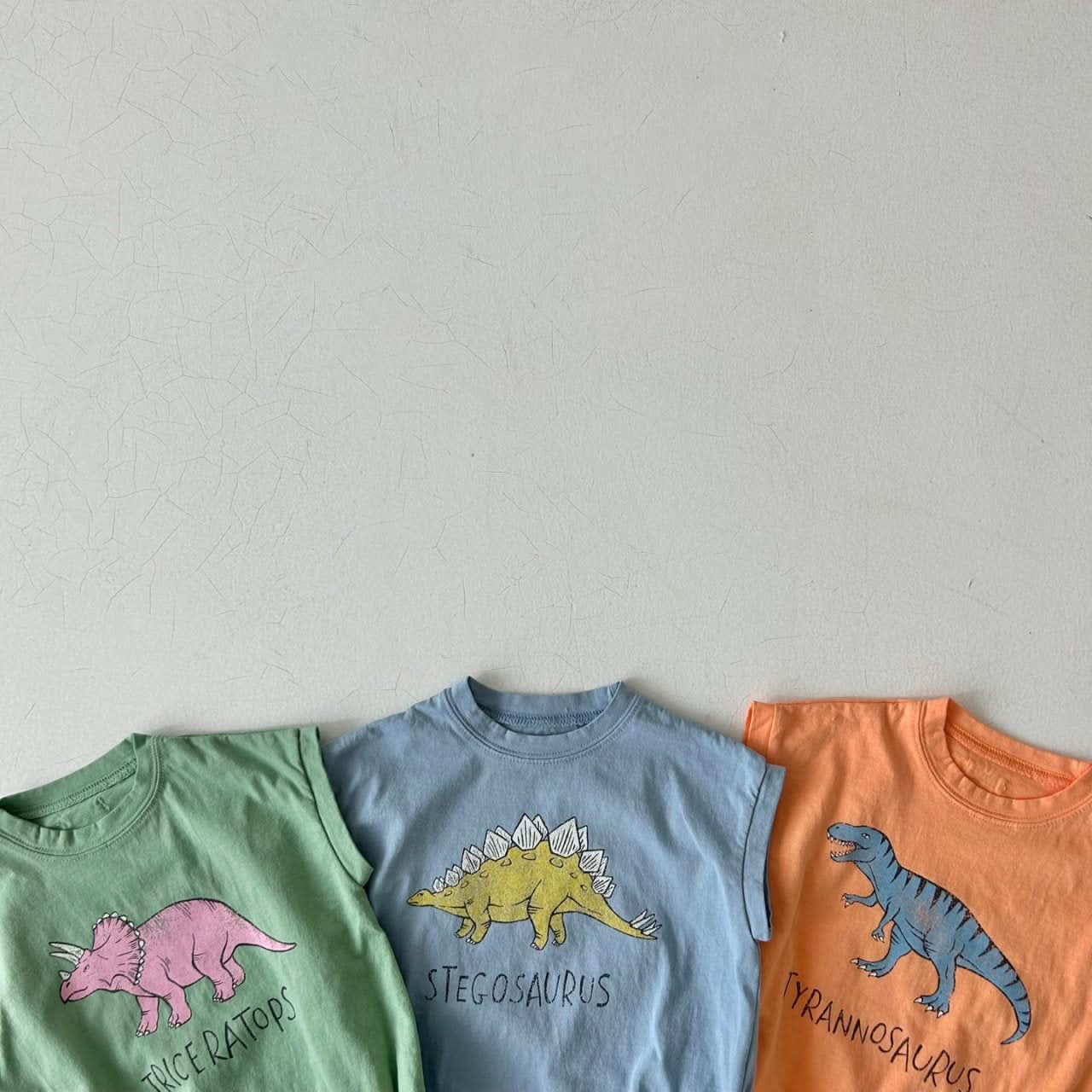 Baby Summer Dinosaur Short Sleeve Tee Romper (4-24m) - Orange Tyrannosaurus - AT NOON STORE