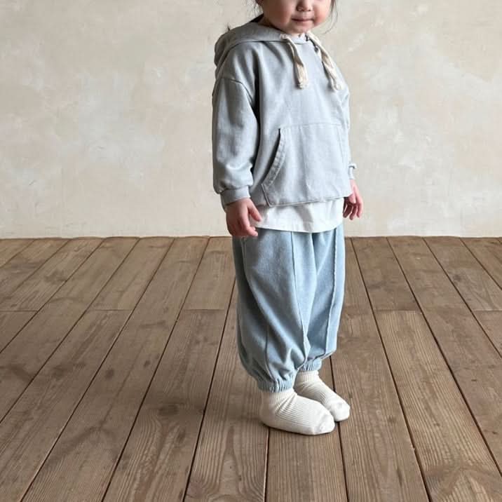 Baby Bella Kangaroo Pocket Hoodie (3-6m) - Sky - AT NOON STORE