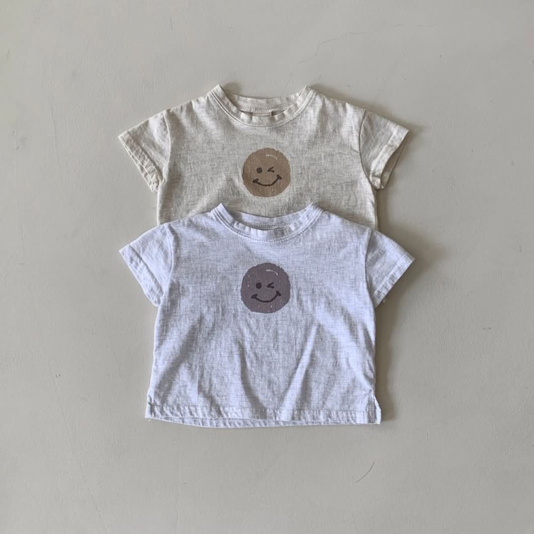 Baby BH Smiley Face Print T-Shirt (3-18m) - 2 Colors - AT NOON STORE