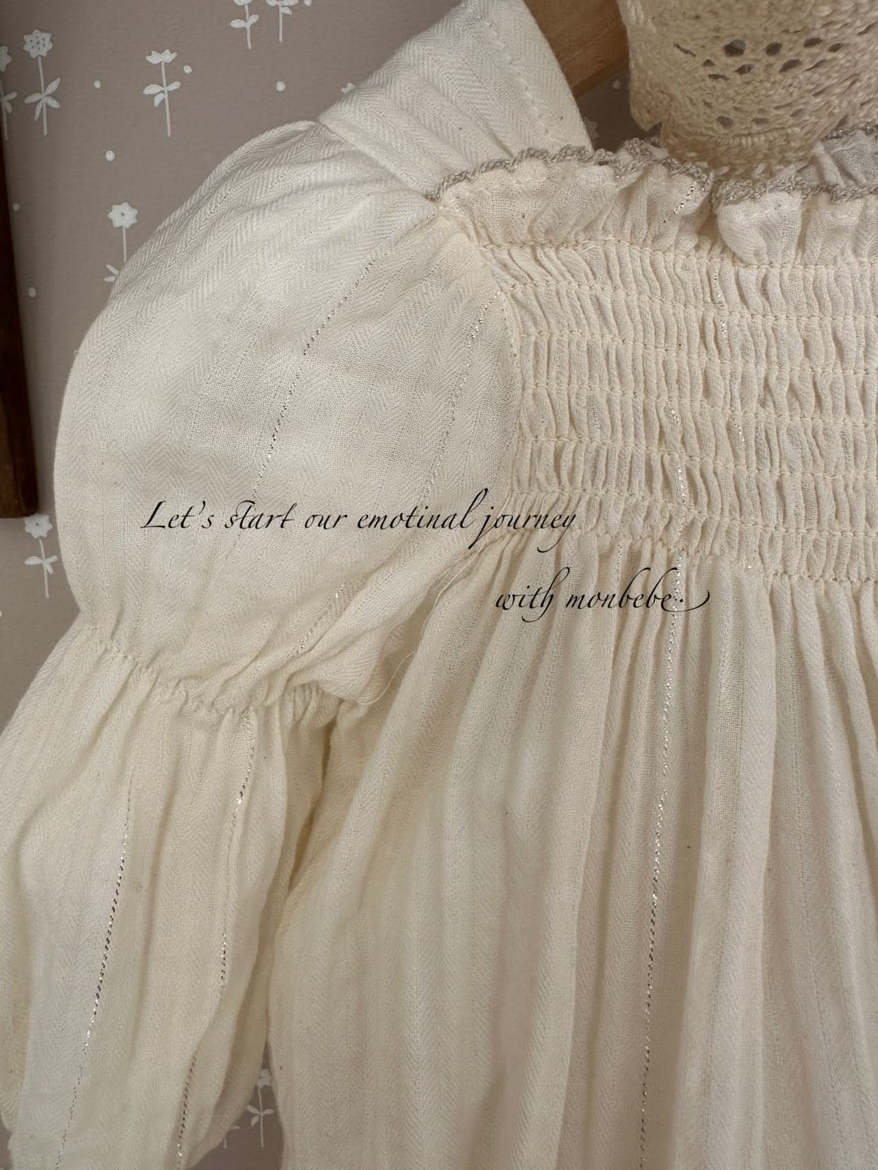 Baby Monbebe Angela Puff Sleeve Romper (3-24m) - 2 Colors - AT NOON STORE