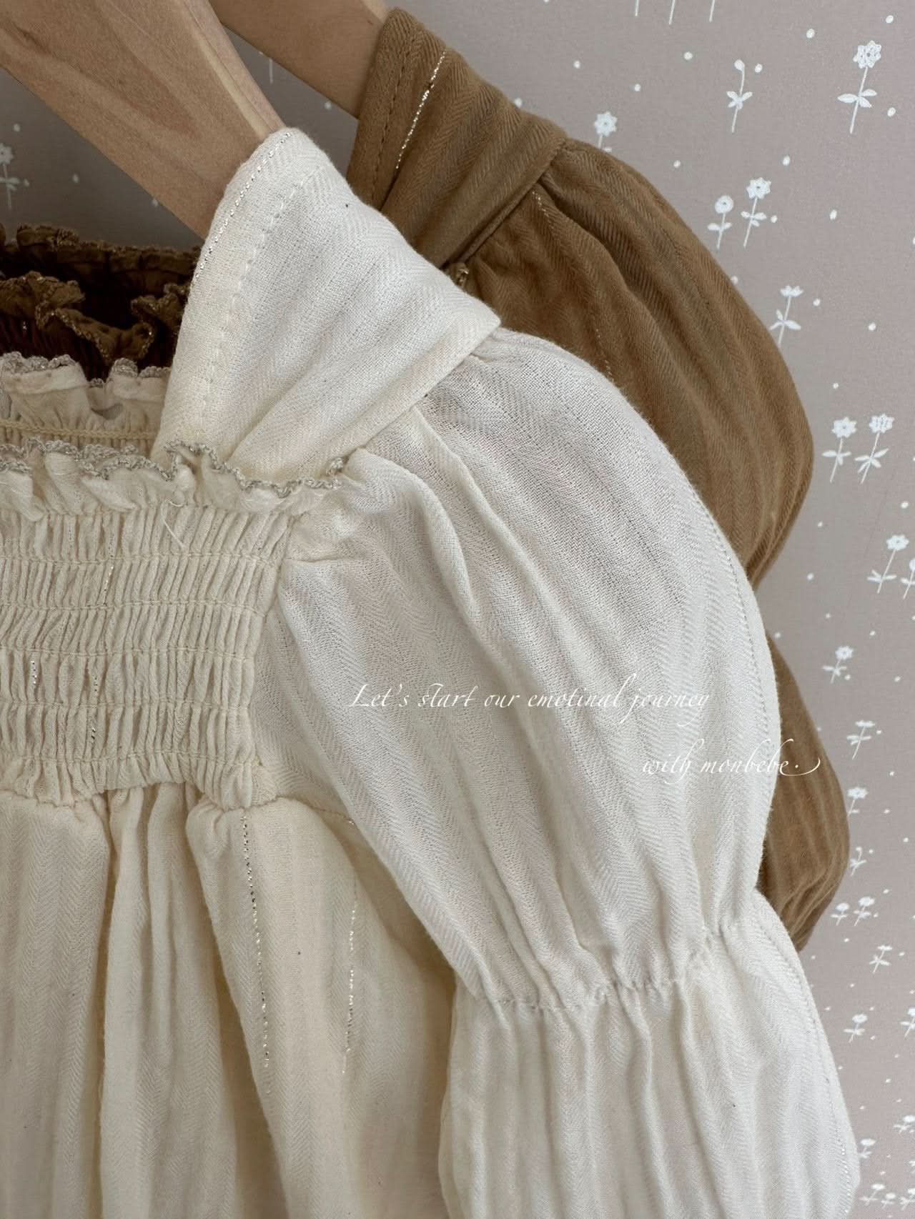 Baby Monbebe Angela Puff Sleeve Romper (3-24m) - 2 Colors - AT NOON STORE