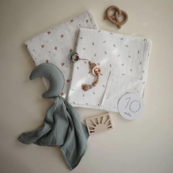 Mushie Pretzel Teether (Natural) kids outfit