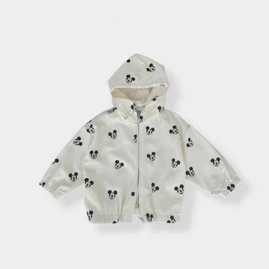 Toddler SP26 MICKEY All-Over Print Hooded Jacket (1-7y) - Ivory