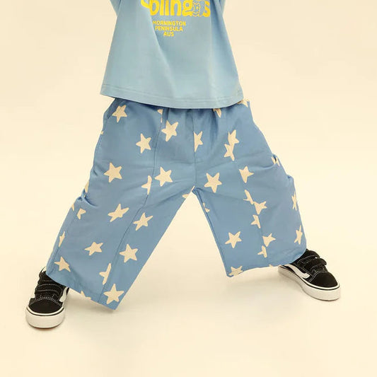 Baby/ Toddler Sunday Dusty Star Pants (0-8y) - Cobalt Blue - AT NOON STORE