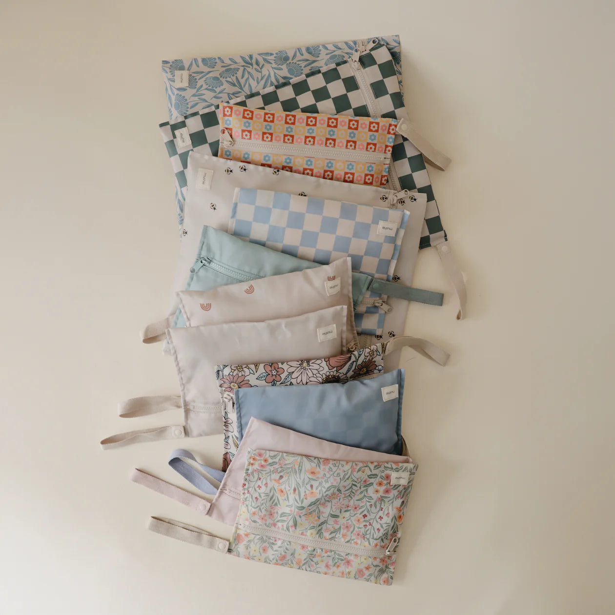 Mushie Water Resistant Wet Bag -Retro Flower
