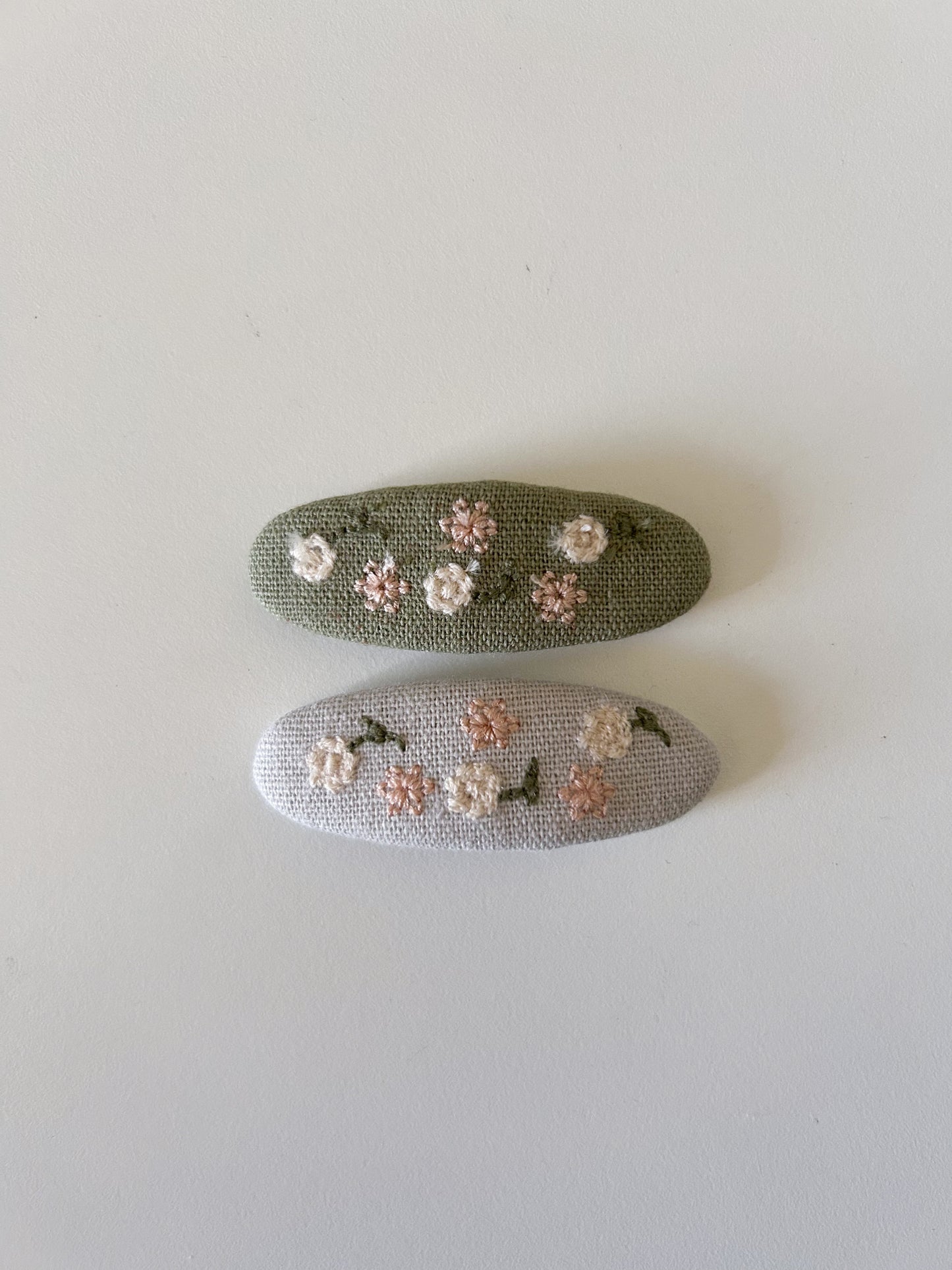 Girls Embroidery Hair Clips (2pk) - 4 Colors - AT NOON STORE